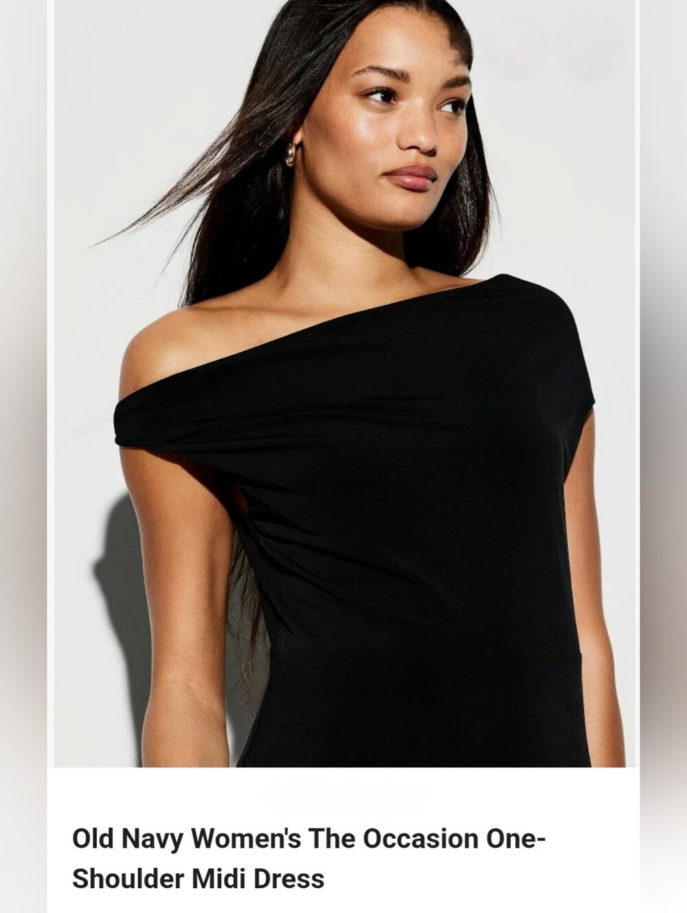 Old Navy One-Shoulder Black Evening Dress
